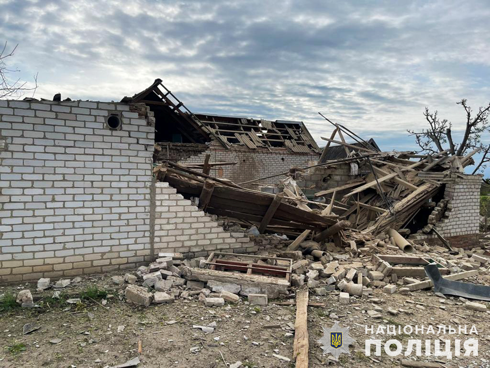 В поліції показали наслідки ворожих обстрілів упродовж двох діб по території Запорізької області